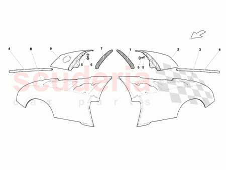 Photo of CONJUNTO DE GUARDABARROS TRASERO DERECHO…