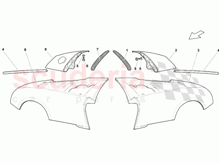 Photo of CONJUNTO DE GUARDABARROS TRASERO DERECHO…