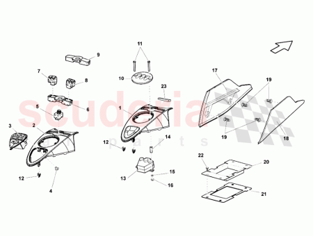 Photo of CONJUNTO DE LA GUANTERA DE LA CONSOLA TRASERA…