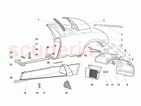 Photo of CONJUNTO DE GUARDABARROS TRASERO IZQUIERDO…
