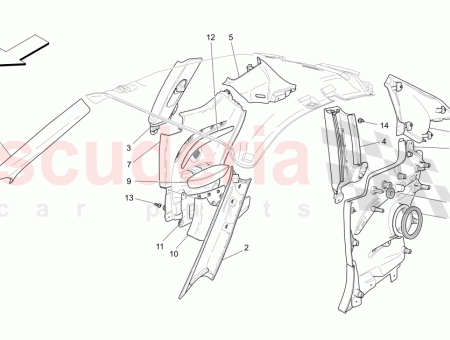Photo of REVESTIMIENTO COMPLETO DEL POSTE DELANTERO DERECHO NERO NEGRO…