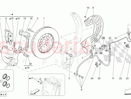 Photo of CONJUNTO PINZA DELANTERA IZQUIERDA PINZA DE FRENO PINTADA…