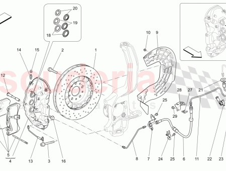 Photo of CONJUNTO PINZA DELANTERA DERECHA PINZAS DE FRENO PINTADAS…