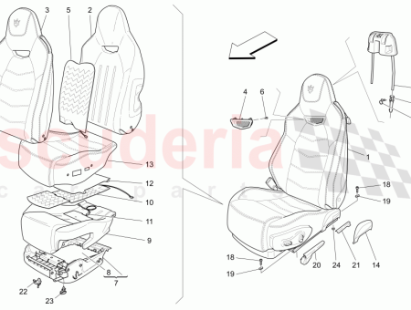 Photo of CONJUNTO DEL ASIENTO DELANTERO IZQUIERDO PAQUETE DE ASIENTOS…