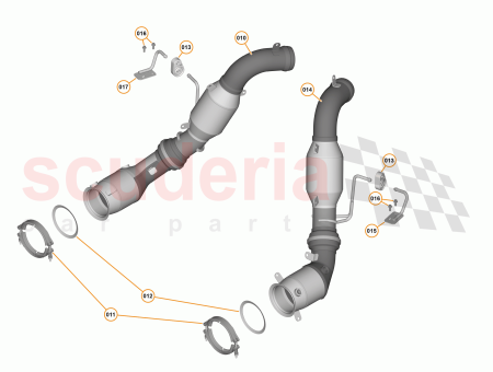 Photo of Link Pipe inc Catalyst Turbocharger to Muffler LH…