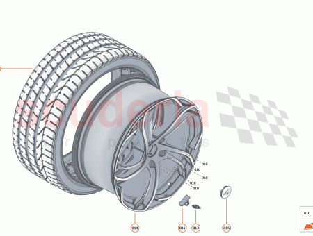 Photo of WHEEL SLW FRG FR LH 19X9J…