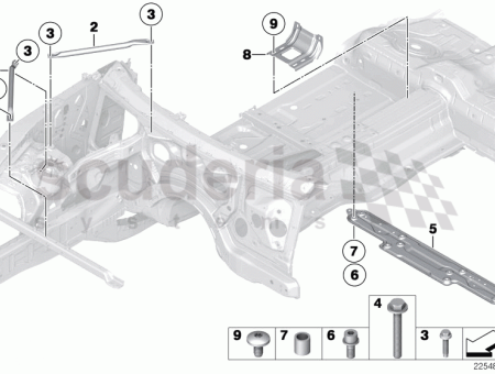 Photo of BARRA TRANSVERSAL TRASERA DERECHA 51 61…