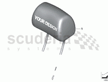 Photo of KIT DE REPOSACABEZAS LOGOTIPO DE CONTRASTE RR A…