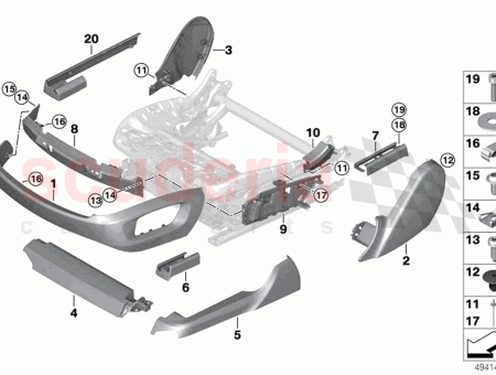 Photo of GUARNECIDO RIEL DEL ASIENTO DELANTERO IZQUIERDO…