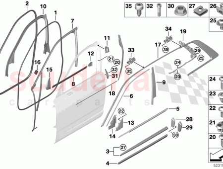 Photo of JUNTA DE CANAL INTERIOR PUERTA DELANTERA IZQUIERDA…