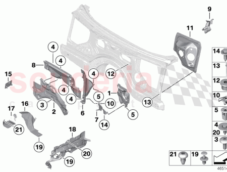 Photo of CUBIERTA SOPORTE DEL EJE DELANTERO INFERIOR DERECHA…