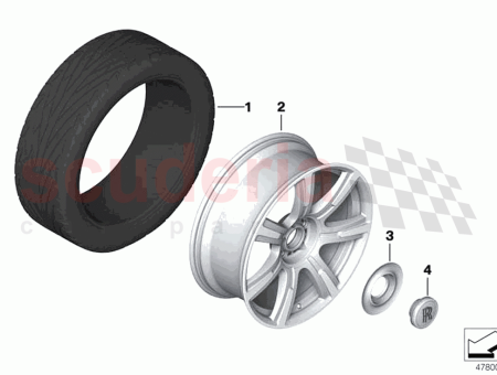 Photo of LLANTA DE ALEACI N PLATEADA PARCIALMENTE PULIDA TRASERA…