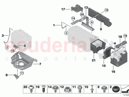 Photo of SOPORTE BANDEJA DE LA BATER A 61 21…