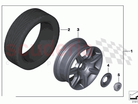 Photo of LLANTA DE ALEACI N LIGERA NEGRO BRILLANTE…