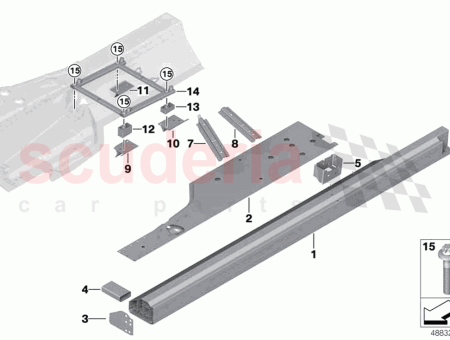 Photo of MIEMBRO LATERAL DEL BASTIDOR INTERIOR IZQUIERDO 41 00…