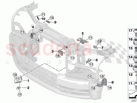 Photo of SOPORTE REJILLA DEL RADIADOR SUPERIOR IZQUIERDA…