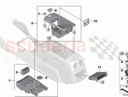 Photo of BANDEJA PORTAOBJETOS CONSOLA CENTRAL TRASERA…