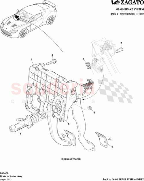 Part Diagram for Aston Martin 8D33-2450-GA