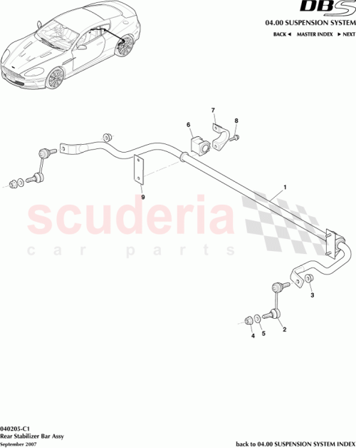 Part Diagram for Aston Martin 8D33-5A493-AB