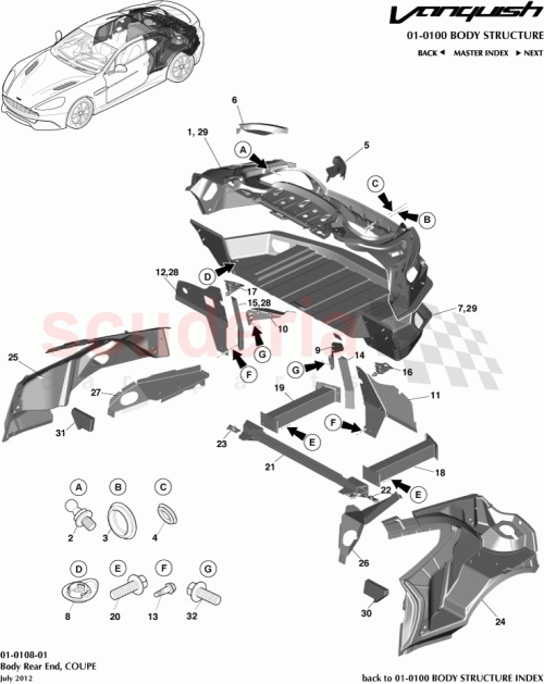 Part Diagram for Aston Martin CD33-17F034-BA