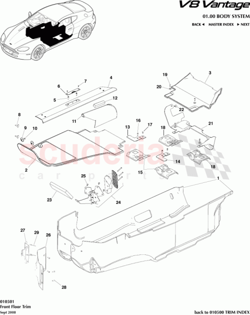 Part Diagram for Aston Martin 703271-PK