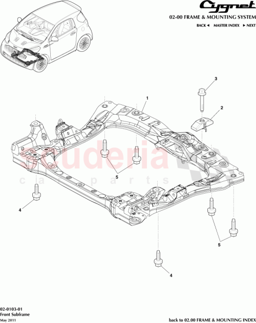 Part Diagram for Aston Martin 91674-L1460