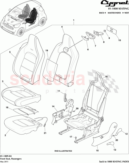 Part Diagram for Aston Martin 89953-22041