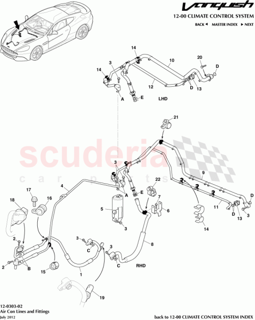 Part Diagram for Aston Martin CD33-19972-AC