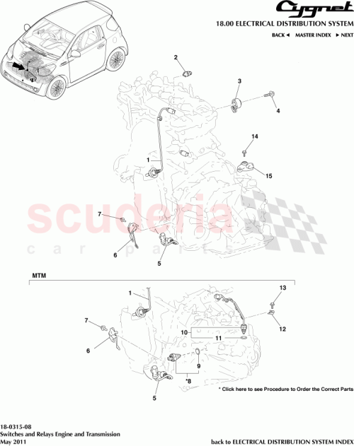 Part Diagram for Aston Martin 84545-20021