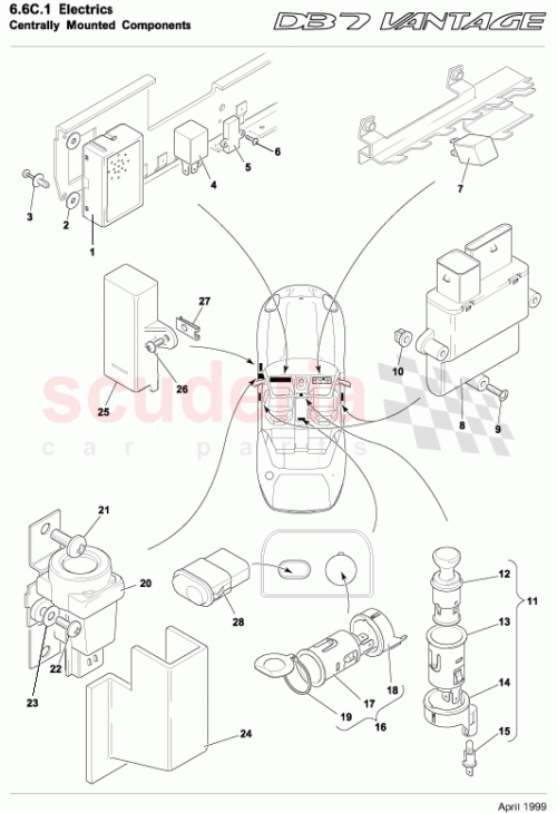 Part Diagram for Aston Martin 37-122139-AA
