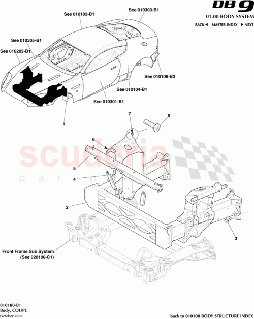 Part Diagram for Aston Martin 700474