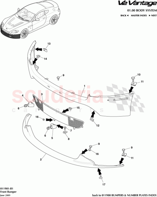 Part Diagram for Aston Martin AD23-17D957-DF