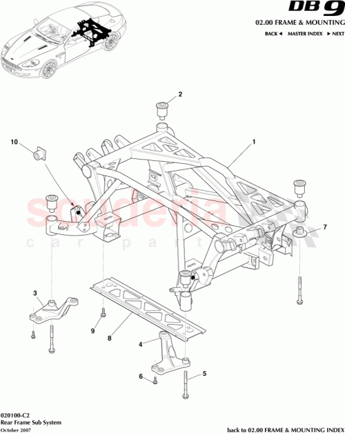 Part Diagram for Aston Martin 703146