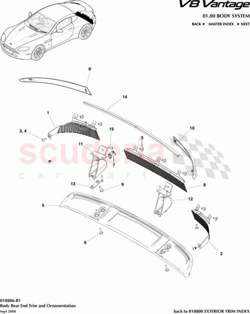 Part Diagram for Aston Martin 6G33-54428-AA