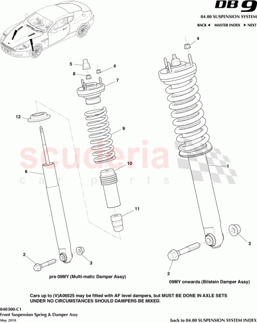 Part Diagram for Aston Martin 9G43-18B036-AE