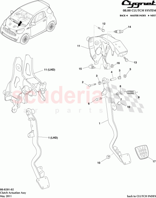 Part Diagram for Aston Martin 90170-10017