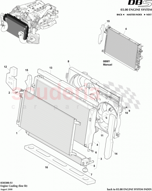 Part Diagram for Aston Martin 9D33-8W000-AA