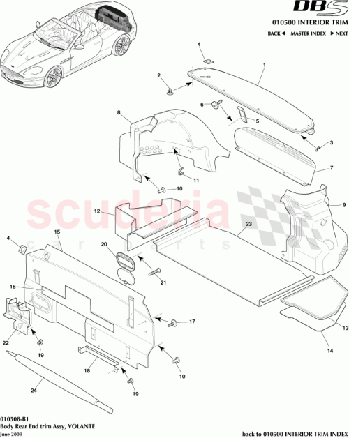 Part Diagram for Aston Martin 703742