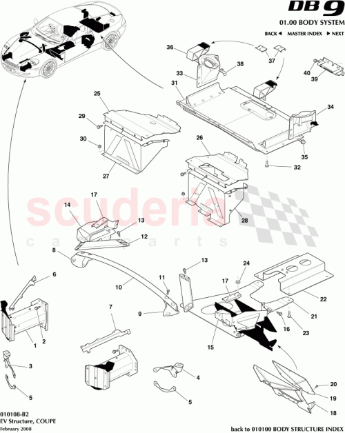 Part Diagram for Aston Martin 4G43-C114B10-AB