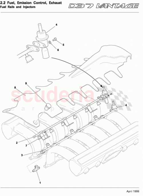 Part Diagram for Aston Martin 692055