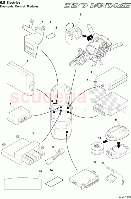 Part Diagram for Aston Martin 91557