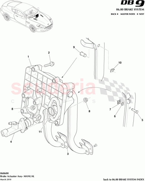 Part Diagram for Aston Martin 8D33-2450-AF