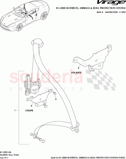Part Diagram for Aston Martin 4G43-60259-CB