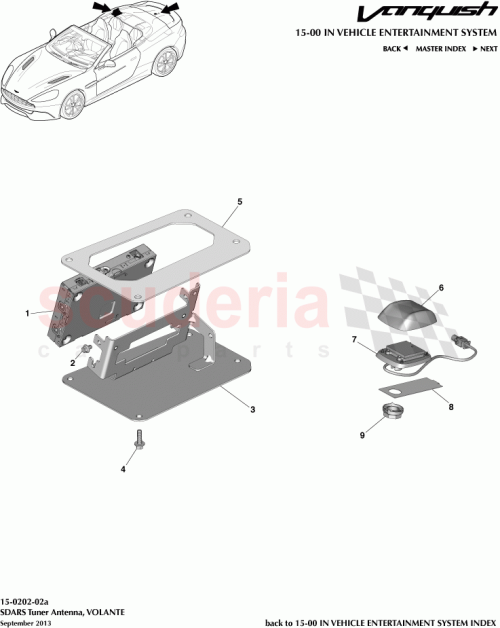 Part Diagram for Aston Martin ED33-19A070-AA