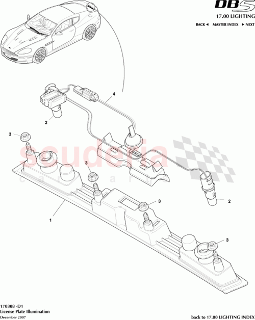Part Diagram for Aston Martin 8D33-N43400-AA