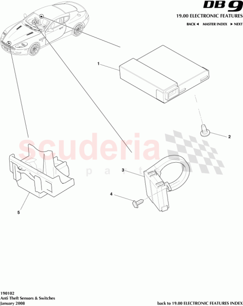 Part Diagram for Aston Martin AG43-37-11113