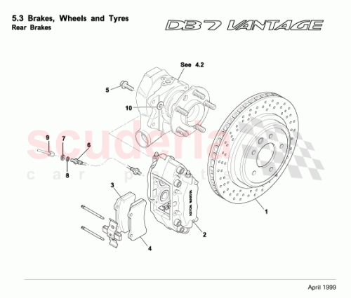 Part Diagram for Aston Martin 28-122199-AB