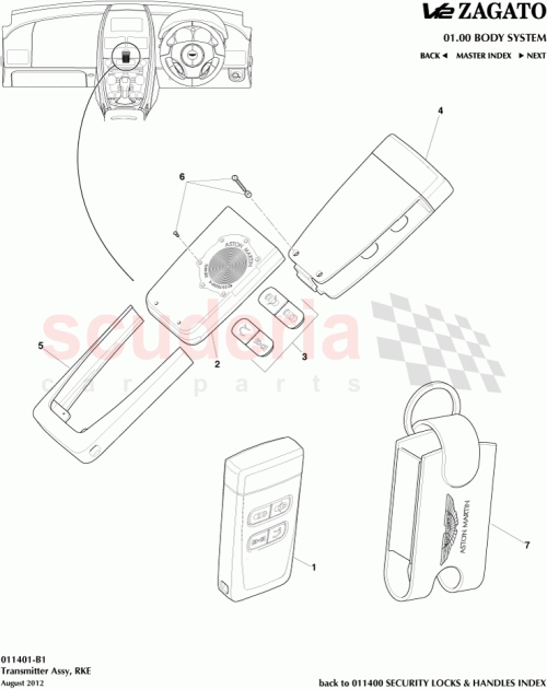 Part Diagram for Aston Martin 9G43-19H477-DA
