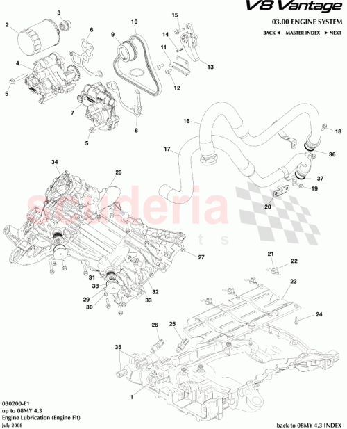 Part Diagram for Aston Martin 6G33-6A650-AA