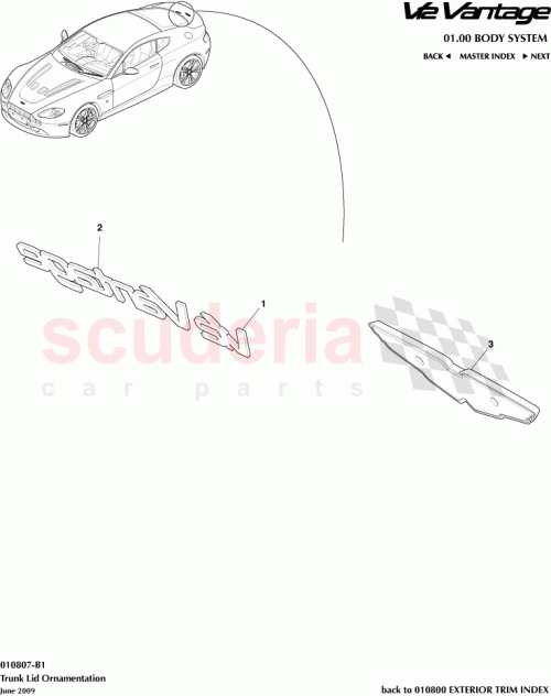 Part Diagram for Aston Martin 6G33-43548-CA